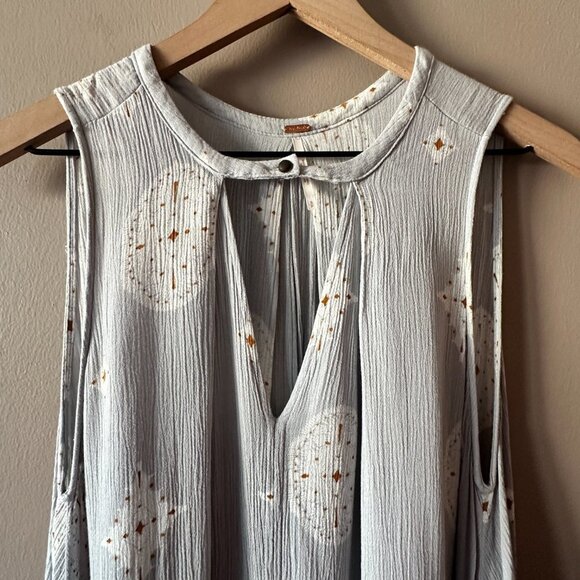 Women's S Free People Tree Swing Tunic Top Mini Swing Dress Medallion Print - Picture 8 of 11